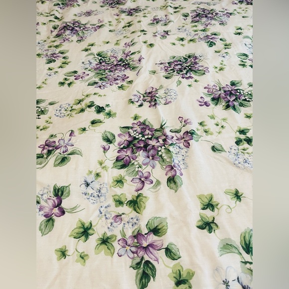 WAVERLY HEIRLOOM GARDEN SWEET VIOLET COMFORTER SET VINTAGE - Picture 3 of 13